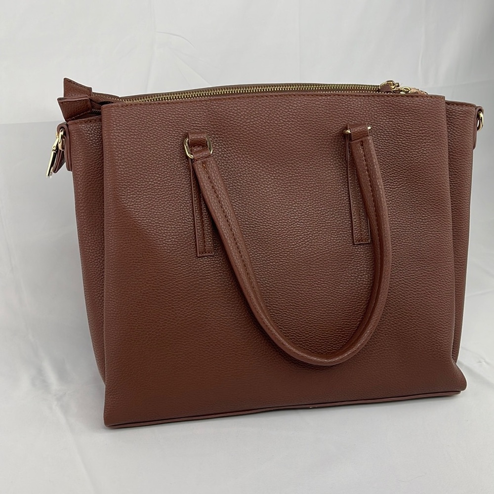 Massini - Lori Tote - Chocolate brown - Gold finishes - Brand New! - with tags